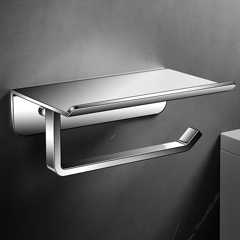 浴室304不锈钢置物架壁挂纸巾架