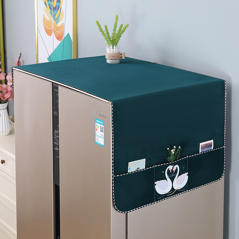 냉장고 방진 천 상단 덮개 천 먼지 커버 드럼 세탁기 커버 전자 레인지 단일 및 이중 도어 냉장고 커버 하이얼