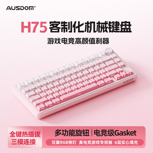 阿斯盾H75高颜值女生办公游戏用