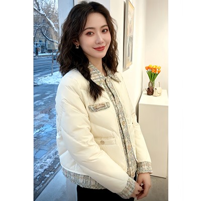 小香风气质短款羽绒棉服