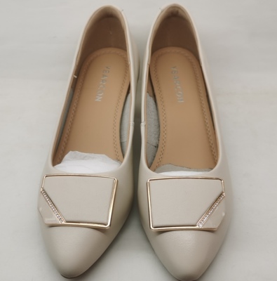 意尔康女鞋真皮高跟鞋女粗跟高跟单鞋软底不累脚职业工作鞋27212Y