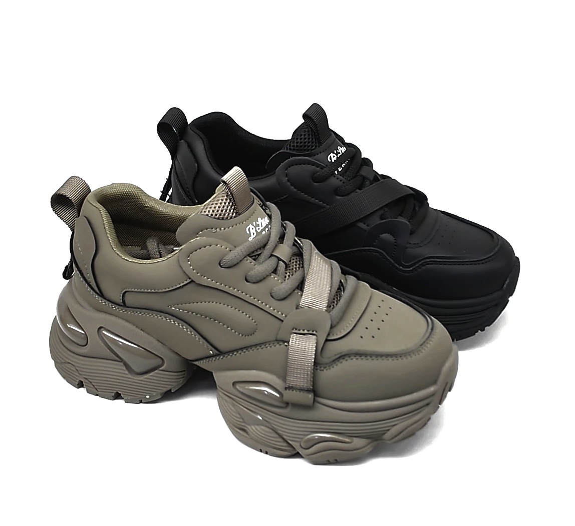 意尔康老爹鞋女ins潮2024新款增高小个子松糕厚底运动休闲鞋47456