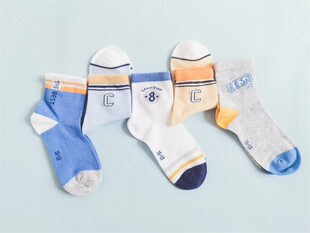 意尔康儿童袜卡通甜美6 10岁夏网眼学生透气中筒棉袜排汗TM33Q350