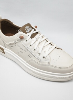 意尔康男鞋2026新款真皮春夏休闲鞋轻便软底运动板鞋6221AX61195A