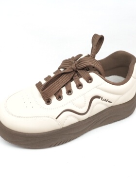 意尔康2025新款女鞋秋季小白鞋女百搭厚底休闲鞋板鞋5571AD12227U