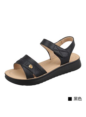 意尔康2026新款百搭休闲凉鞋女款夏季软底防滑妈妈鞋6364AL17475Y
