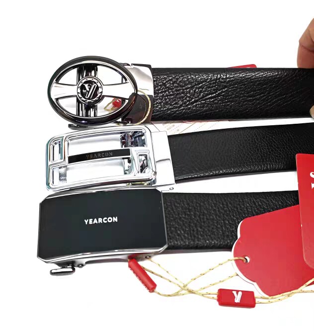 意尔康男士皮带新款商务休闲简约自动扣头皮带韩版时尚潮流男牛皮