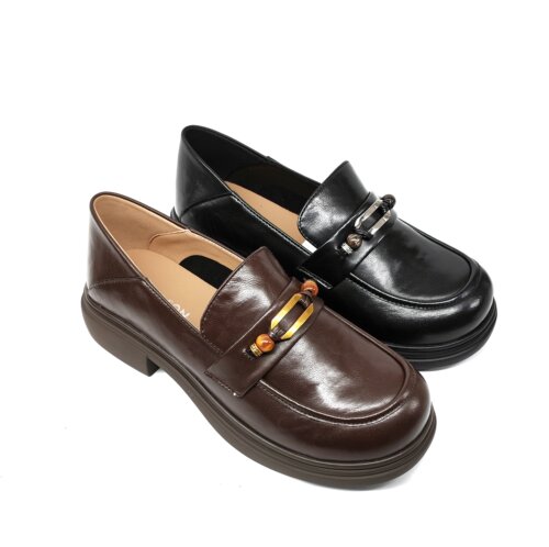 意尔康女鞋2026新款乐福鞋软底防滑休闲鞋时尚一脚蹬6162AB14962Y