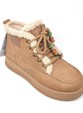 意尔康女靴2025新款时尚百搭休闲鞋女士马丁靴短靴5764AM139383