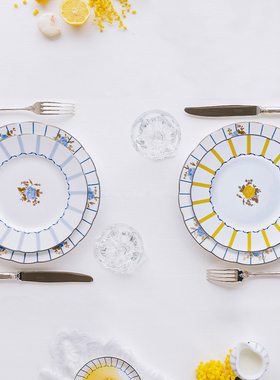 法国柏图 BERNARDAUD 布诺卡特系列平盘碟碗餐具家用展示盘汤盘