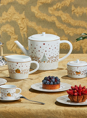 【圣诞节限定】法国柏图 BERNARDAUD 送圣诞礼物精致杯碟纪念节日