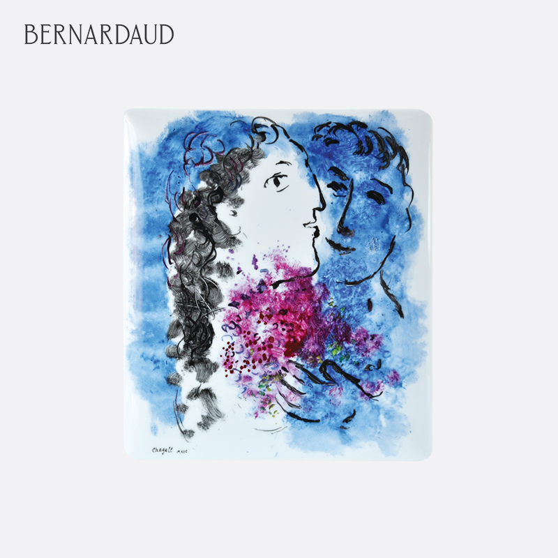 法国柏图 BERNARDAUD 夏加尔系列长方盘陶瓷家用摆盘轻奢创意餐盘