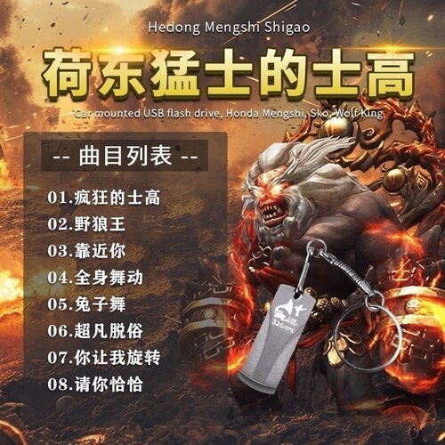车载U盘荷东猛士的士高野狼王dj歌曲劲爆炸街音乐无损高音质优盘