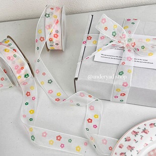 ins彩色丝带蛋糕装饰彩带礼物包装丝带生日快乐丝带