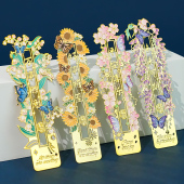 纸关风月正版 花漾来信金属书签镂空高颜值精美古典中国风阅读书夹文创纪念品学生开学文具小礼物生日小礼物