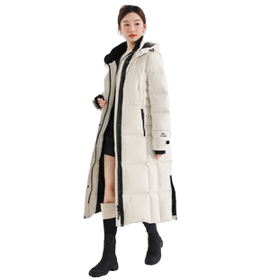 羽物2025冬季新款95鹅绒羽绒服女长款户外工装风运动加厚VL23604