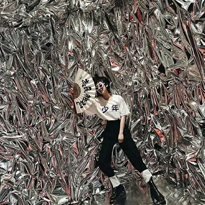 拍照锡膜纸褶皱贴墙铺地T台街舞蹈教室婚庆气球派镜面装饰姜蒸用,厨房/烹饪用具,锡纸/油纸,淘宝优惠券,粉丝福利购,淘宝优惠卷