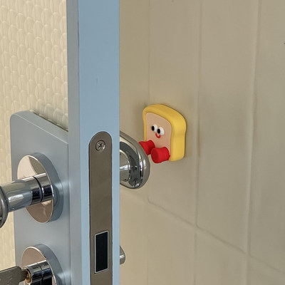 吐司门把手防撞贴静音门后缓冲垫卡通可爱免打孔防碰撞防夹手门档