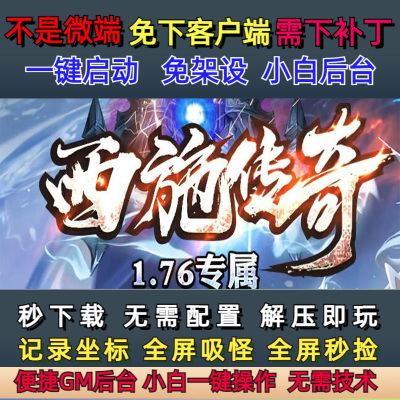 不是微端16G-PC单机版西施沉默14大陆法师8分身道士12宠