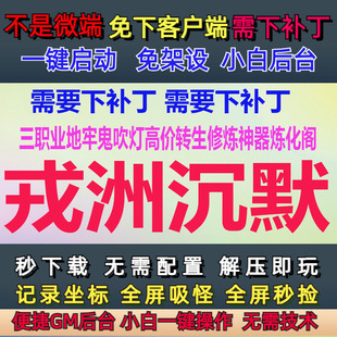 PC单机戎洲沉默三职业牢转生修炼神器炼化阁GM后台大背包LF