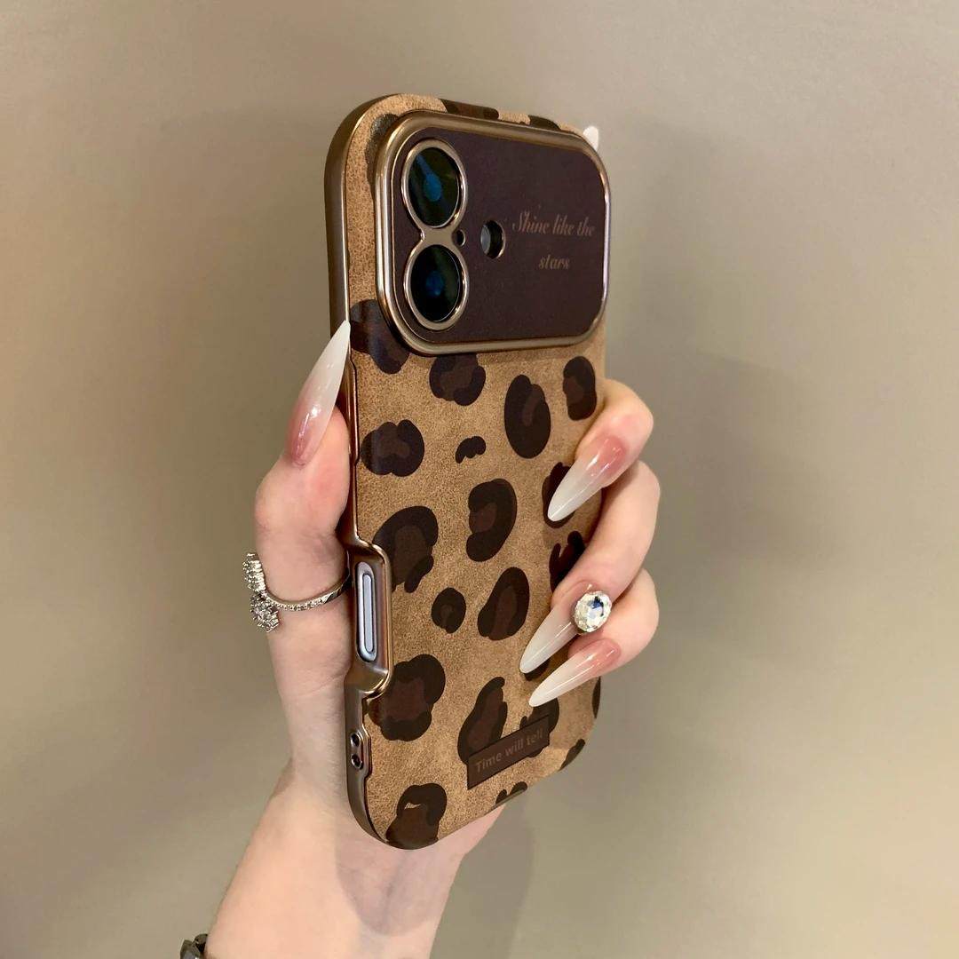 Suitable for Apple 17 autumn and winter phone case, iPhone 16 Pro Max leopard print new model, 15 Plus niche high-end feel, 14 Pro light luxury unique design, 13 PM full camera protection, 12 drop-proof, 11 soft shell