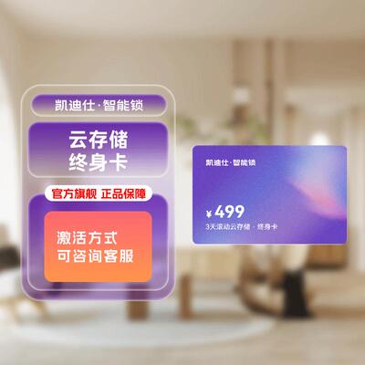 凯迪仕智能锁3天终身云存卡通用