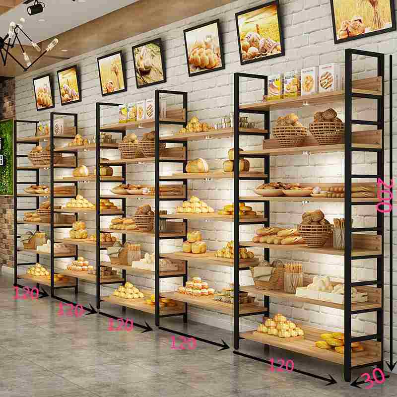 面包柜边柜面包展示柜货架展示架陈列架面包架子创b意多层自由组