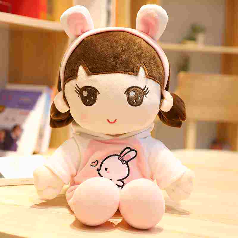 可穿脱衣服可爱小女孩布娃娃公主人形布偶卡通小人偶女童陪睡公仔