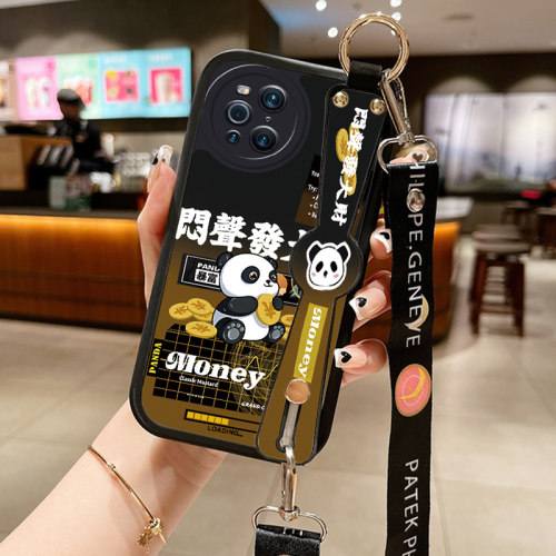 斜跨小羊皮闷声发财适用苹果14pro手机壳iphone13pr0新款12pm网红15Promax腕带iphnoe11挎肩绳7plus潮牌xsmax