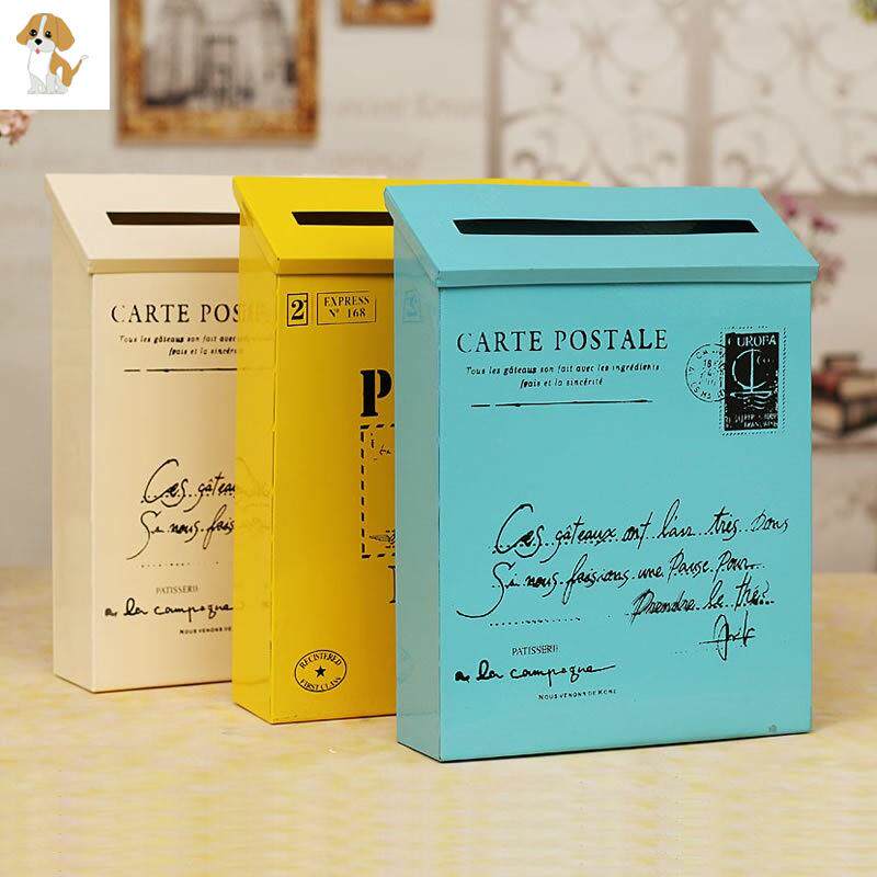 美式铁信箱复古邮箱田园工艺壁挂信箱邮箱铁皮信箱挂墙意见箱邮筒家居