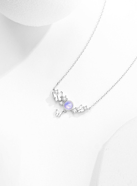 云深梦蝶镶钻锁骨链少女感甜美蝴