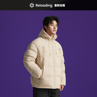 重新加载 特氟龙三防新国标90白鸭绒保暖防风连帽羽绒服