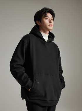 【热销】Reloading重新加载 亲肤百搭双面慕斯绒保暖连帽休闲卫衣