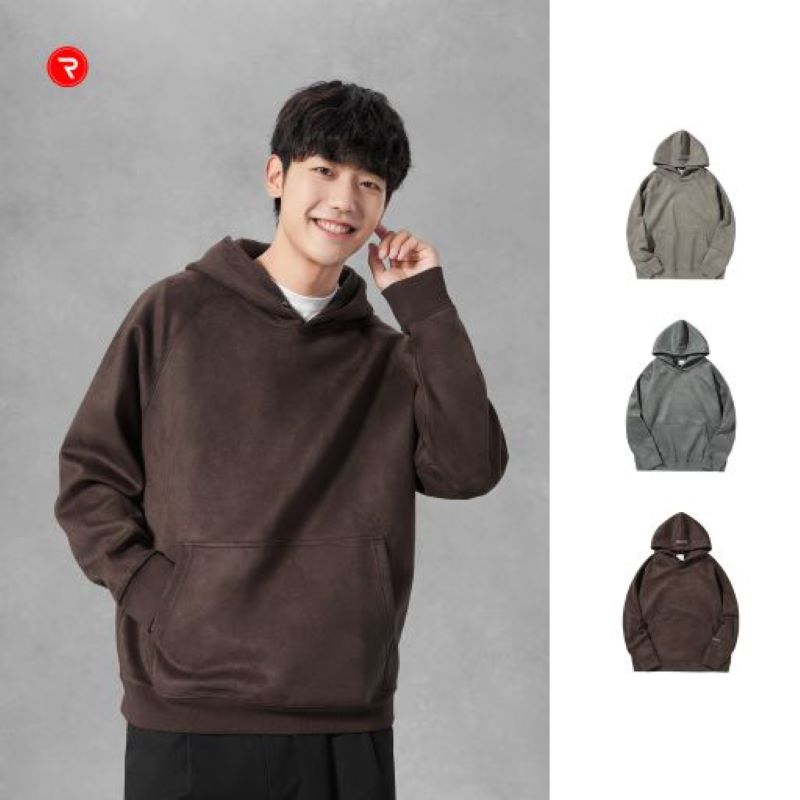 【春款热销】重新加载插肩袖重磅绒面针织面料休闲连帽卫衣帽衫