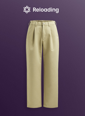 【新款尝鲜】Reloading半松紧腰舒适简约立体挺括棉涤混纺休闲裤