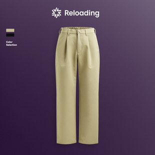 【新款尝鲜】Reloading半松紧腰舒适简约立体挺括棉涤混纺休闲裤