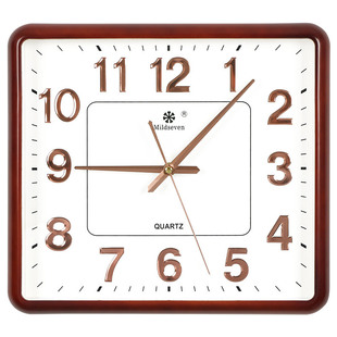 十大名牌挂钟13英寸静音钟表金字家用艺术日历石英钟挂墙上大万年