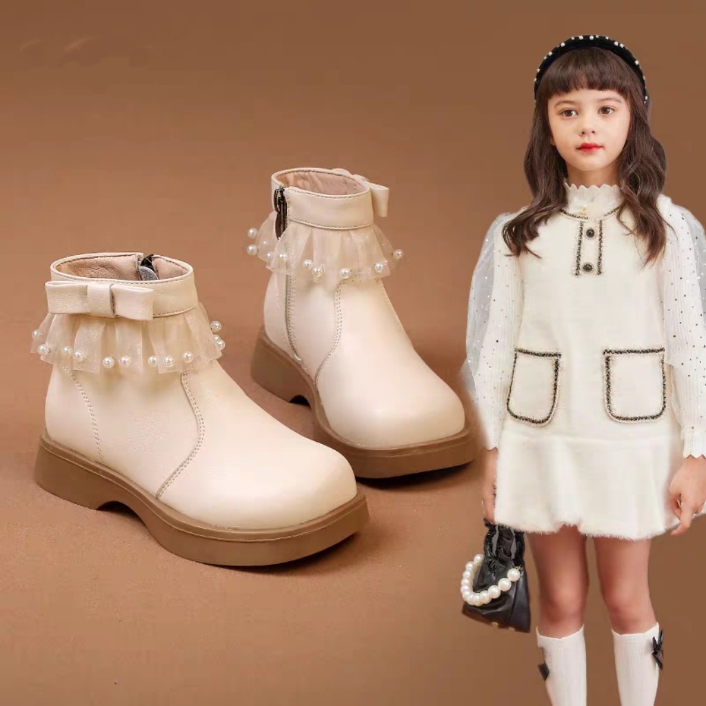 真皮女童鞋洋气公主短靴2025新款秋冬款加绒冬季女宝宝儿童马丁靴,童鞋/婴儿鞋/亲子鞋,皮靴,淘宝优惠券,粉丝福利购,淘宝优惠卷