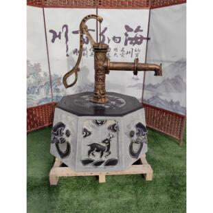 手动抽水泵压水机手动摇水泵铸铁老式井头家用抽水泵花园水泵