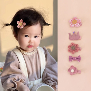 宝宝发夹全包布婴幼儿蝴蝶结头饰儿童卡子韩版可爱风不伤发发饰女