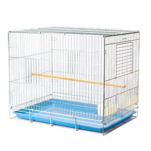 虎皮鹦鹉加粗繁殖鸟笼中大型电镀八哥牡丹玄凤养殖折叠金属鸟笼子