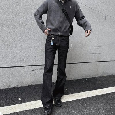 cleanfit美式复古原牛牛仔裤男