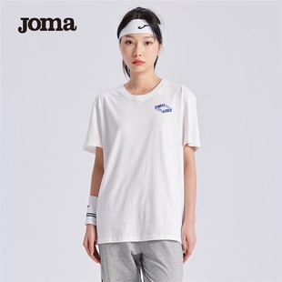 纯色圆领男女宽松运动透气上衣 印花T恤新品 短袖 Joma荷马24年夏季