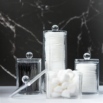 北欧简约亚克力棉签化妆收纳盒