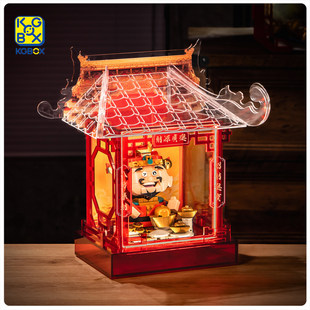 KGBOX适用40864财神爷八方来财神庙亚克力展示盒
