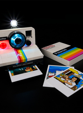 KGBOX适用乐高21345宝丽来SX-70相机拍立得led灯具亚克力展示盒