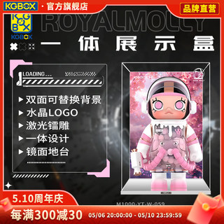 POPMART泡泡玛特SPACEMOLLY心语400%&1000%情人节亚克力展示盒