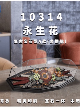 KGBOX乐高10314永生花亚克力展示盒模型防尘罩透明定制积木