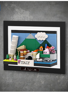 KGBOX乐高40818意大利 40654 40568伦敦巴黎纽约日本明信片展示盒