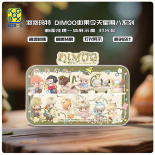 KGBOX适用于泡泡玛特如果今天星期八系列曲面挂摆一体展示盒